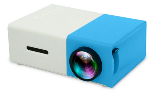 blue and white projector